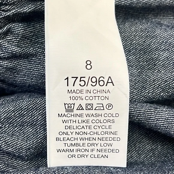 SOLD IN STORE Kate Spade Chambray Flounce Top Size 8 - Picture 9 of 13